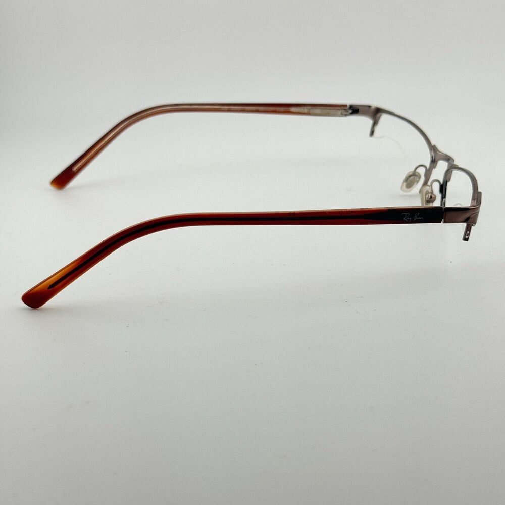Ray-Ban RB6066 2531 Eyeglasses Frames Brown Rectangular Half Rim 50-17 135 13105 - Picture 5 of 8